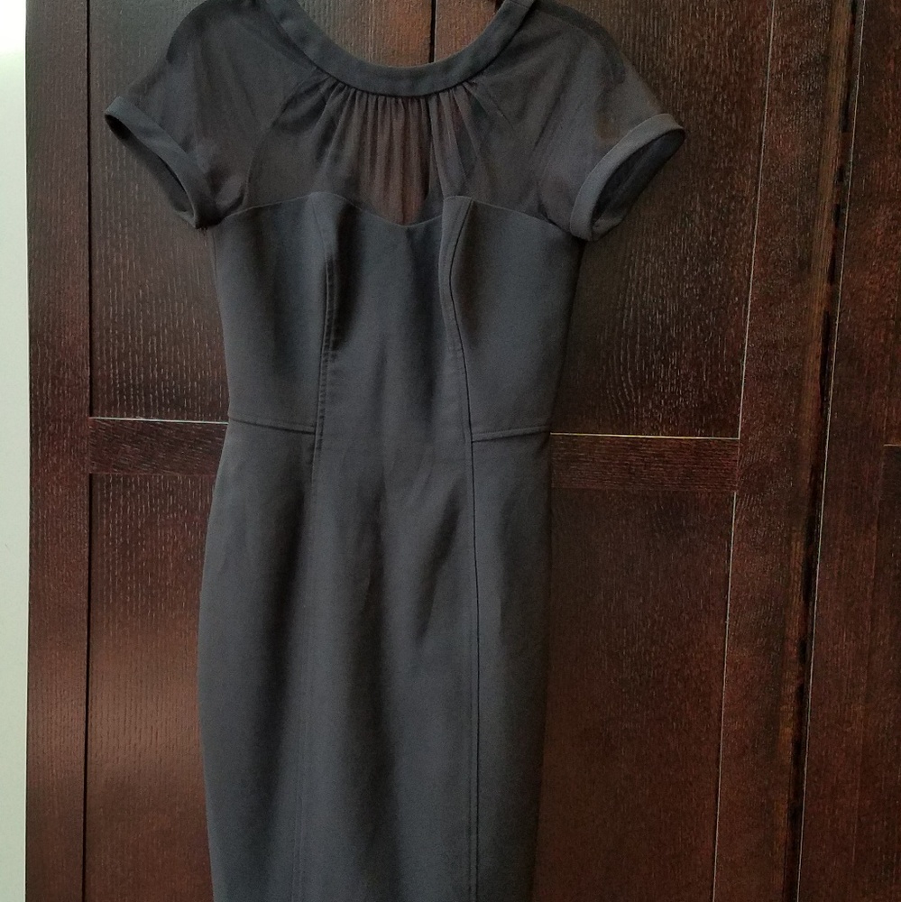 Black Cocktail Dress w. Sheer Sleeves